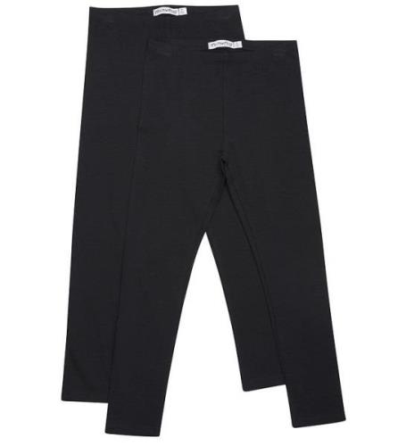 Minymo Leggings - 2-pak - Anthracite Black