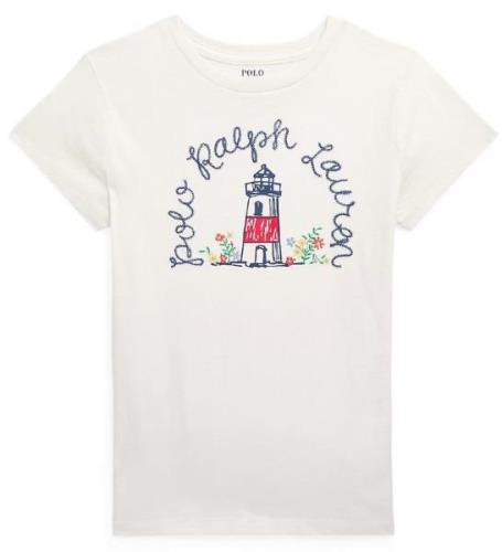 Polo Ralph Lauren T-shirt - Watch Hill - Hvid m. FyrtÃ¥rn