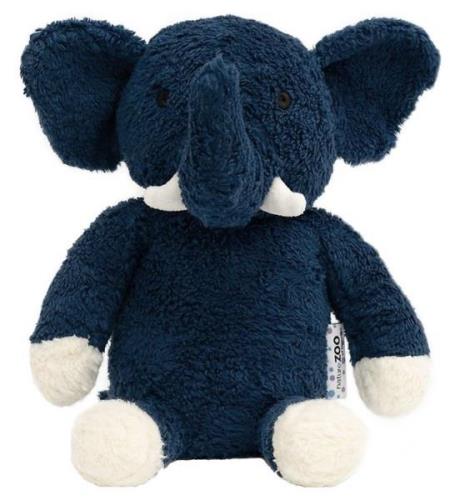 NatureZoo Bamse - 30 cm - Teddyfleece - Elefant - MÃ¸rkeblÃ¥