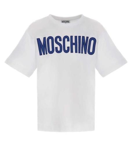 Moschino T-shirt - Maxi - Hvid/BlÃ¥