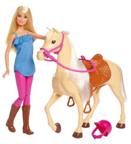 Barbie DukkesÃ¦t - Doll and Horse (Blonde)