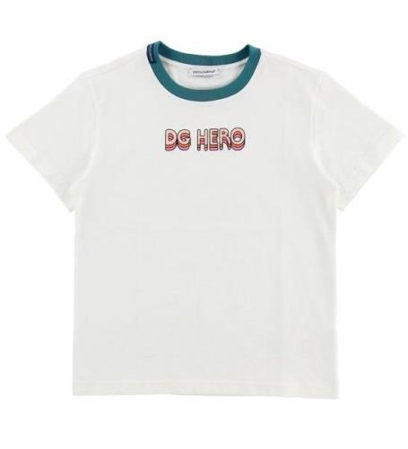 Dolce & Gabbana T-shirt - Superhero - Hvid m. Hero