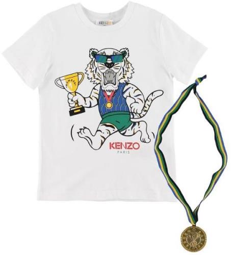 Kenzo T-shirt - Exclusive Edition - Hvid/BlÃ¥ m. Medalje