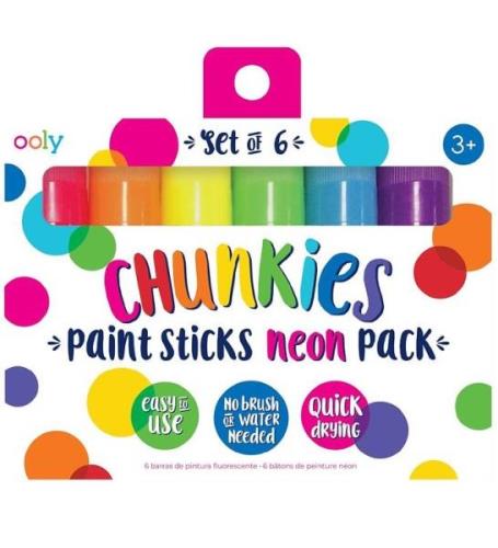 Ooly Jumbo Tuscher - Chunkies Paint Sticks - 6 stk - Neon