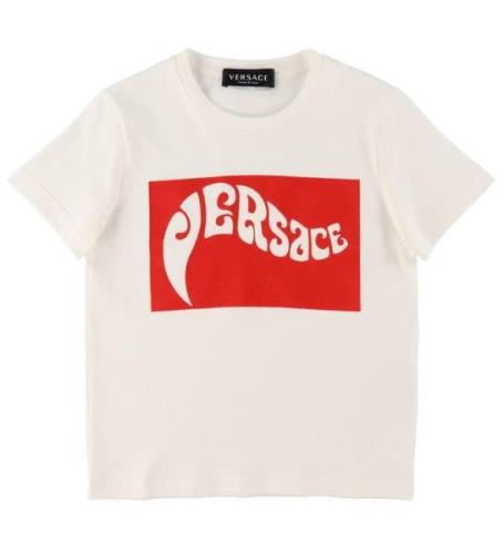 Versace T-Shirt - Music Print - Hvid/RÃ¸d