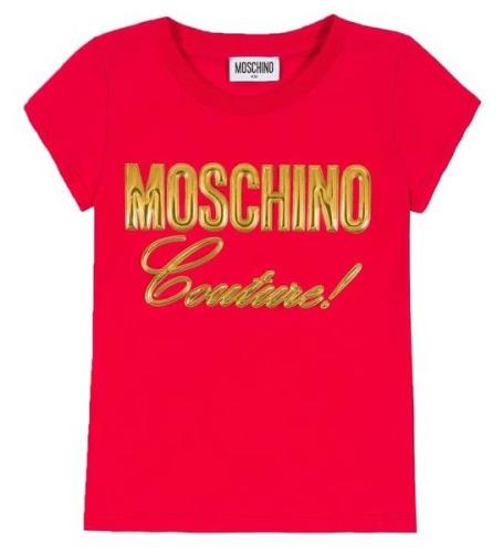 Moschino T-shirt - RÃ¸d m. Guld