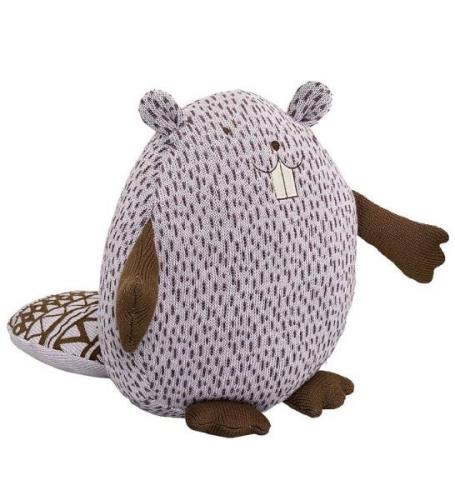 Bloomingville Bamse - BÃ¦ver - 30 cm - Lavendel m. Prikker