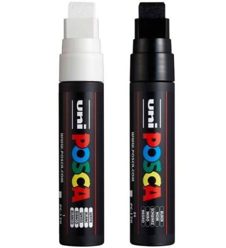 Posca Tuscher - PC-17K - 2 stk. - Sort/Hvid