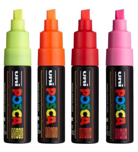 Posca Tuscher - PC-8K - 4 stk. - Neon