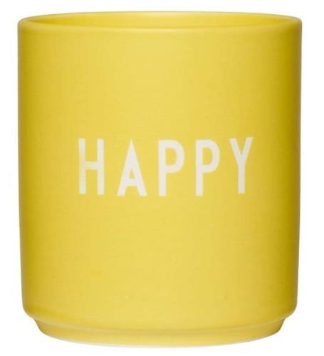 Design Letters Kop - Favorite Cup - Happy - Yellow