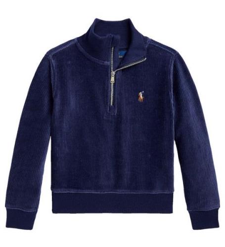 Polo Ralph Lauren Bluse - FlÃ¸jl - Navy m. LynlÃ¥s