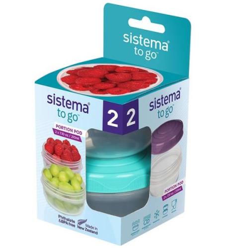 Sistema Beholdere - 2-pak - Portionpod - 210 ml - MÃ¸rkeblÃ¥/Turki