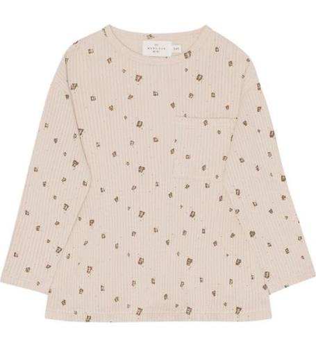 Monsieur Mini Bluse - Off White m. Chokolade