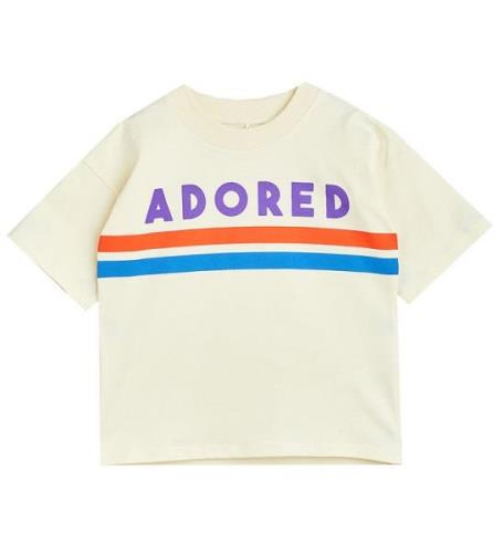 Mini Rodini T-shirt - Adored - Offwhite