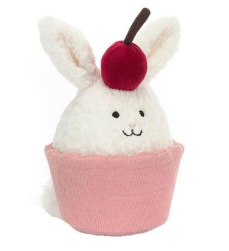 Jellycat Bamse - 14x10 cm - Dainty Dessert Bunny Cupcake