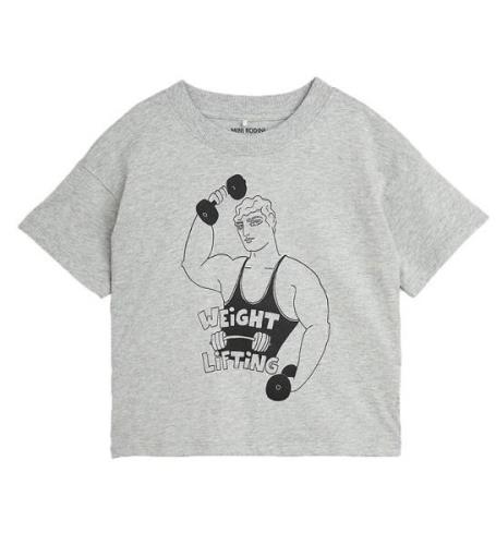 Mini Rodini T-shirt - Weight Lifting - GrÃ¥