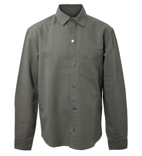 Hound Skjorte - Linen Blend - Army