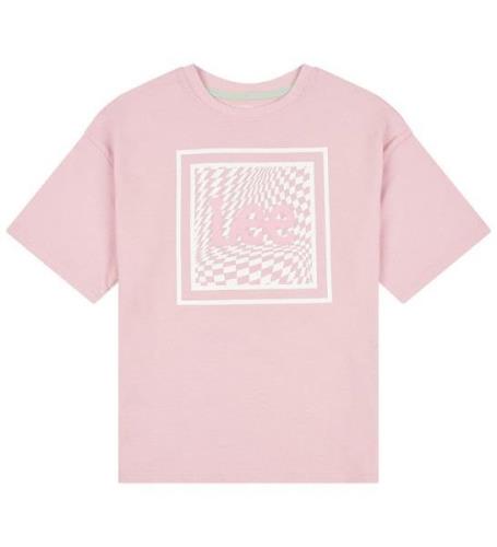 Lee T-Shirt - Check Graphic - Pink Nectar