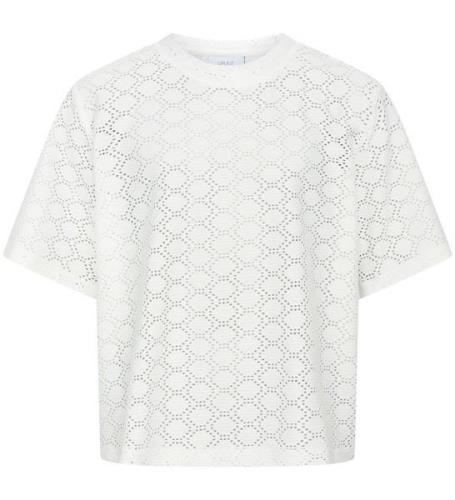 Grunt T-shirt - Elvas - Hvid m. Hulmønster
