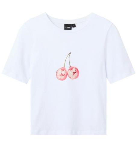 LMTD T-shirt - NlfFerry - Bright White m. Kirsebær