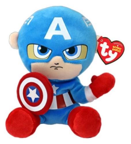 Ty Bamse - Beanie Babies - 15 cm - Marvel Captain America