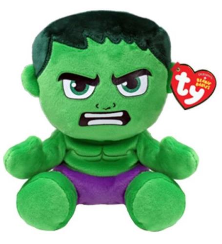Ty Bamse - Beanie Babies - 17 cm - Marvel Hulk