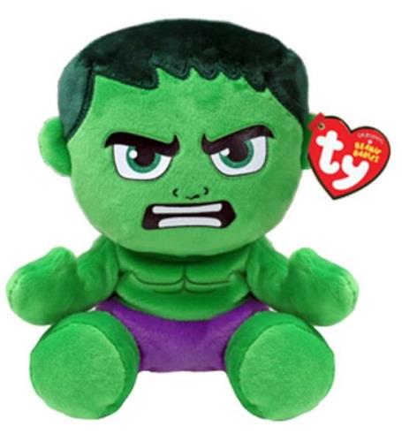 Ty Bamse - Beanie Babies - 18 cm - Marvel Hulk