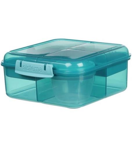 Sistema Madkasse m. Beholder - Bento Cube - 1,25 l - Teal Stone