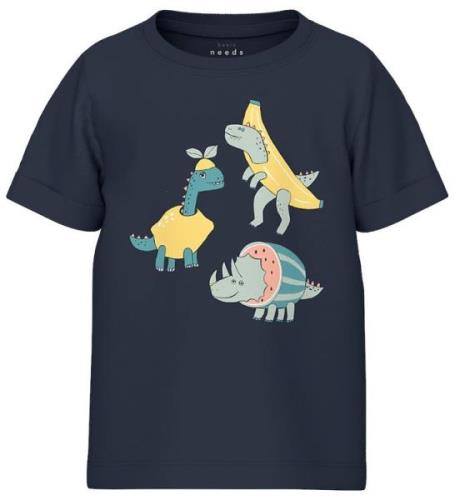 Name It T-Shirt - NmmVux - Dark Sapphire/Dinosaurs With Fruit