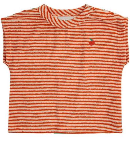 Bobo Choses T-shirt - Orange Stripes Terry - Orange