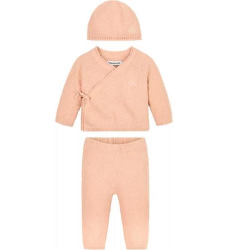 Calvin Klein GaveÃ¦ske - Bluse/Bukser/Hue - Strik - Pink Sand