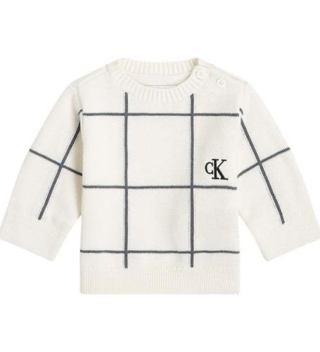 Calvin Klein Bluse - Strik - Soft Grid - Ivory