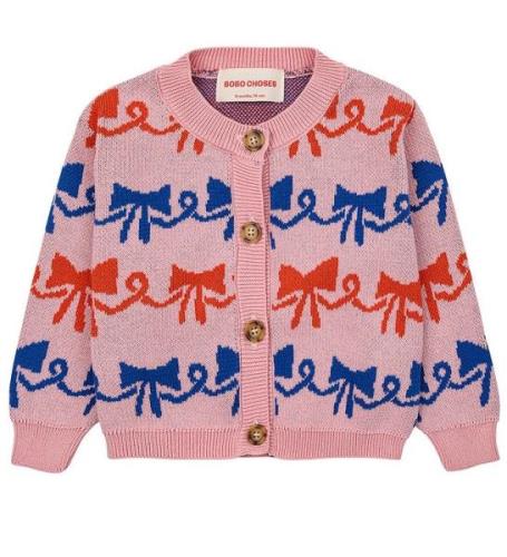 Bobo Choses Cardigan - Strik - Rosa m. Sløjfer