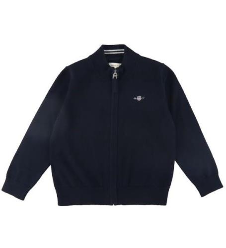 GANT Cardigan - Strik - Shield - Evening Blue