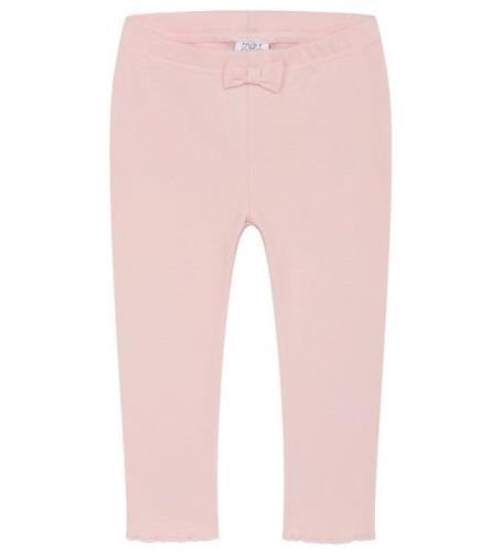 Hust and Claire Leggings - Rib - Le - Icy Pink m. Sløjfe