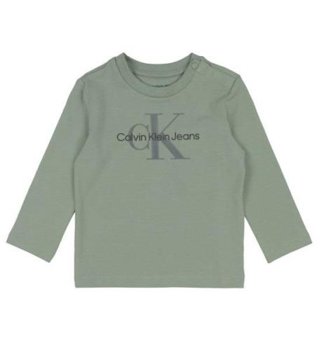 Calvin Klein Bluse - Monogram - Meteor Green