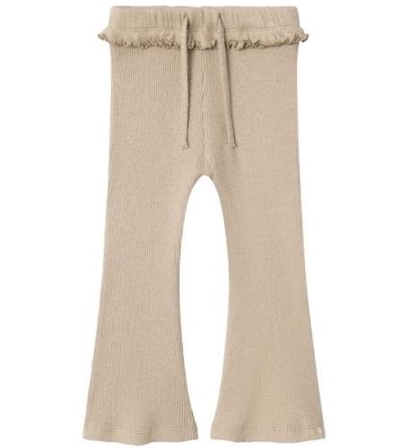 Lil' Atelier Leggings - Strik - Rib - NmfSophia - Travertine/Mel