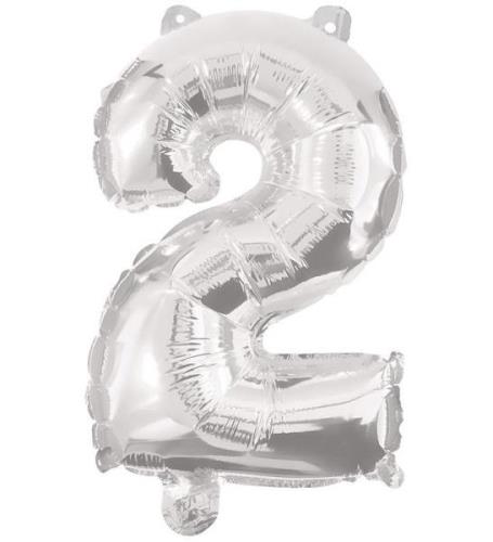 Decorata Party Foil Ballon - 95cm - No 2 - Sølv