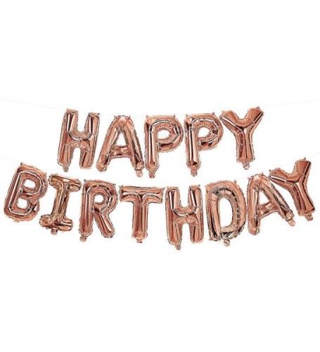 Decorata Party Foil Ballon - Happy Birthday - Rose Gold