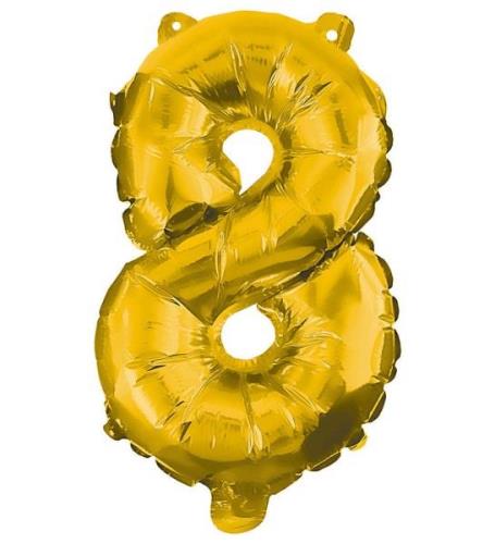 Decorata Party Foil Ballon - 86cm - No 8 - Guld