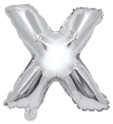 Decorata Party Foil Ballon - 31cm - X - Sølv