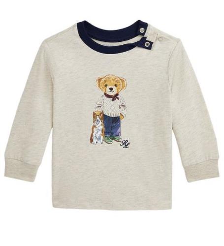 Polo Ralph Lauren Bluse - Beigemeleret m. Bamse