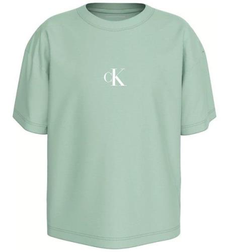 Calvin Klein T-shirt - Ck Logo Boxy - Jadeite