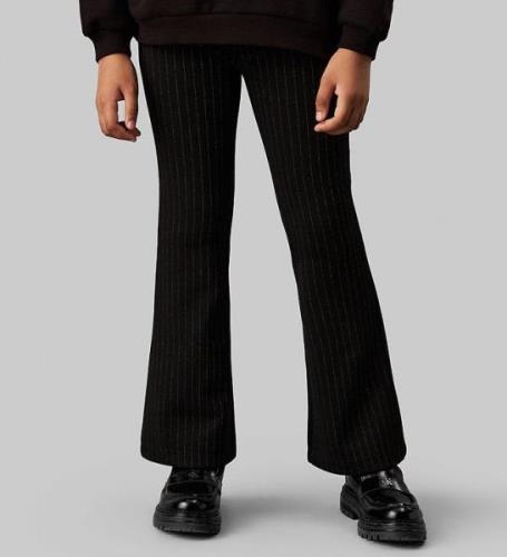 Calvin Klein Bukser - Pinstripe Flare - Ck Black