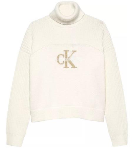 Calvin Klein Bluse - Strik - Monologo Rollneck - Ivory