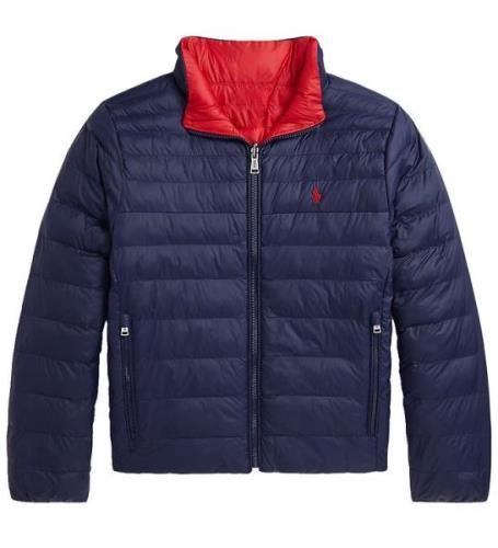 Polo Ralph Lauren Dynejakke - Vendbar - Navy/RÃ¸d