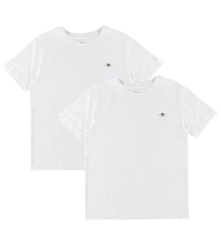 GANT T-shirt - 2-pak - Hvid