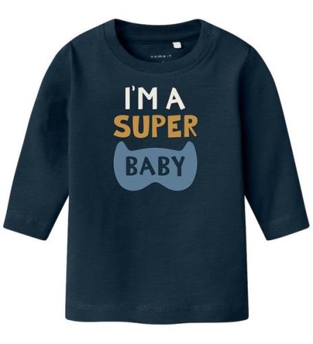 Name It Bluse - NbmVacion - Dark Sapphire/I`m A Super Baby