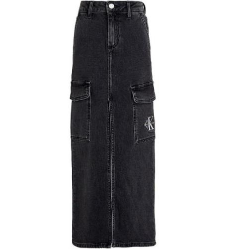 Calvin Klein Nederdel - Maxi Denim - Charcoal Grey