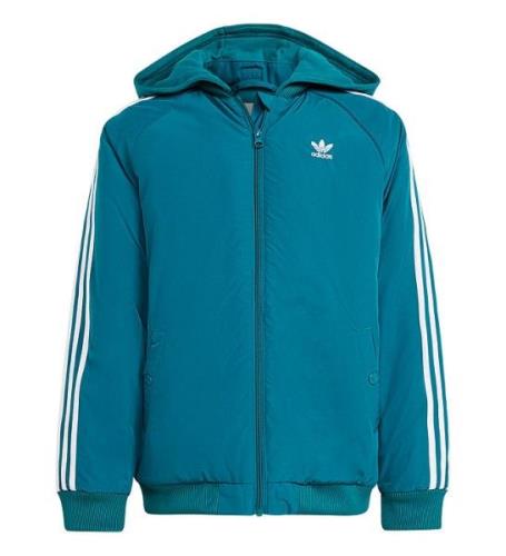 adidas Originals Dynejakke - Petroleum m. Hvid